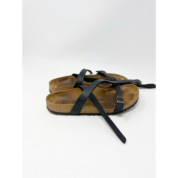 Birkenstock Womens Daloa Strappy Birko-flor Suede Leather‎ Sandals Black Size 39 - Picture 6 of 7